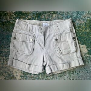 Vintage 90s Y2K CK Calvin Klein Jeans tan cargo grunge khaki shorts, size 8